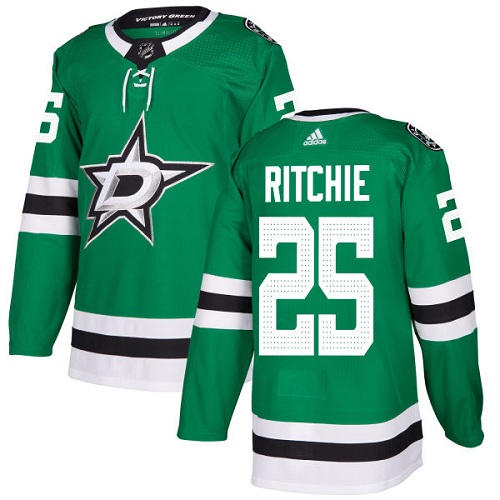 Adidas Men Dallas Stars 25 Brett Ritchie Green Home Authentic Stitched NHL Jersey